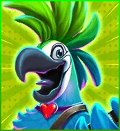 搖滾派對老虎機得分符號鸚鵡