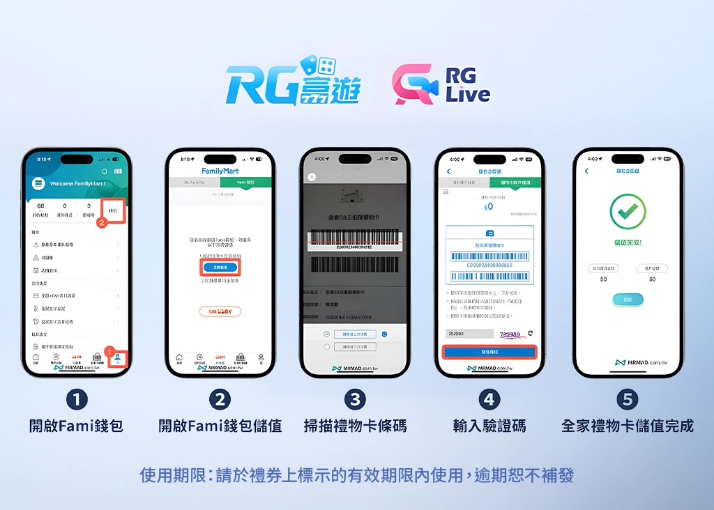 RG超商祭全家禮卷領取方式